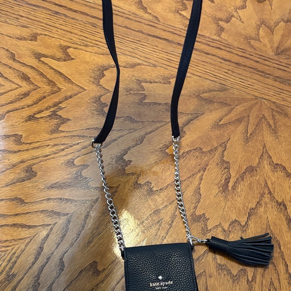 Kate Spade Black Leather Phone Crossbody - Picture 4 of 9